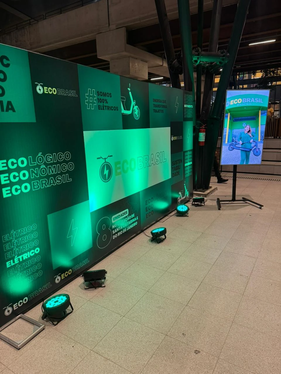 Locação de backdrop para stand